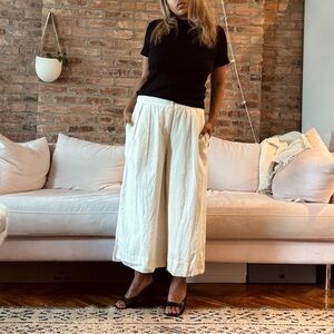 Vintage Linen Wide Leg Pants